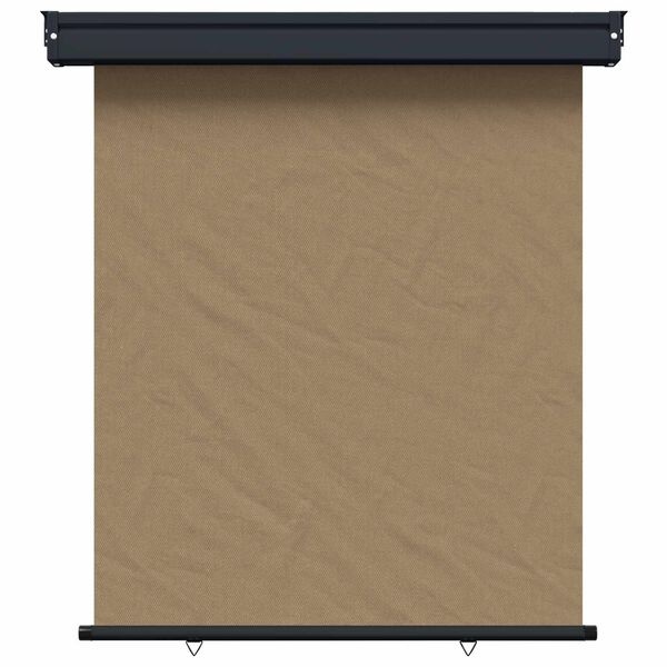 vidaXL Zijscherm Balkon 117 x 250 cm 100% polyester ijzer staal Taupe