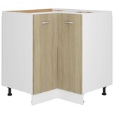 vidaXL Hoekonderkast Lyon 75,5x75,5x81,5 cm sonoma eikenkleurig
