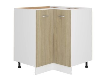 vidaXL Hoekonderkast Lyon 75,5x75,5x81,5 cm sonoma eikenkleurig