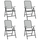 4x Antraciete Klap Tuinstoelen Metaalgaas - 59% Korting