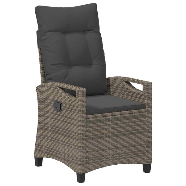 vidaXL Tuinstoel 2 st Grijs en Donkergrijs Staal en Polyester