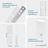 Homematic IP raamgreepsensor - slimme bewaking van de ramen, 142800A0, wit