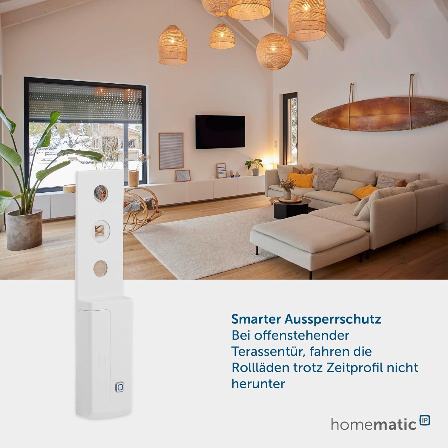 Homematic IP raamgreepsensor - slimme bewaking van de ramen, 142800A0, wit