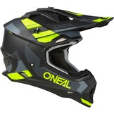 O'NEAL 2SRS Motocross Helm - Zwart/Grijs/Neon Geel - Enduro Crosshelm voor Volwassenen