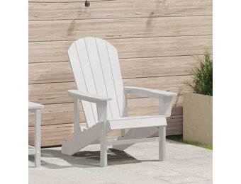 vidaXL Adirondack-stoel Wit HDPE