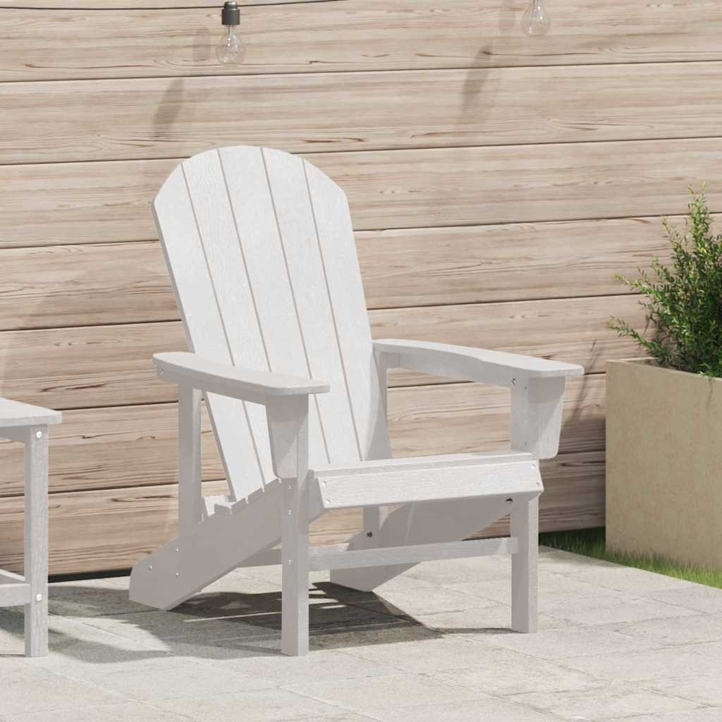 vidaXL Adirondack-stoel Wit HDPE