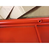 vidaXL Hangende Balkon Tafel Rood 60 x 39 x 65 cm Staal