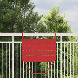 vidaXL Hangende Balkon Tafel Rood 60 x 39 x 65 cm Staal