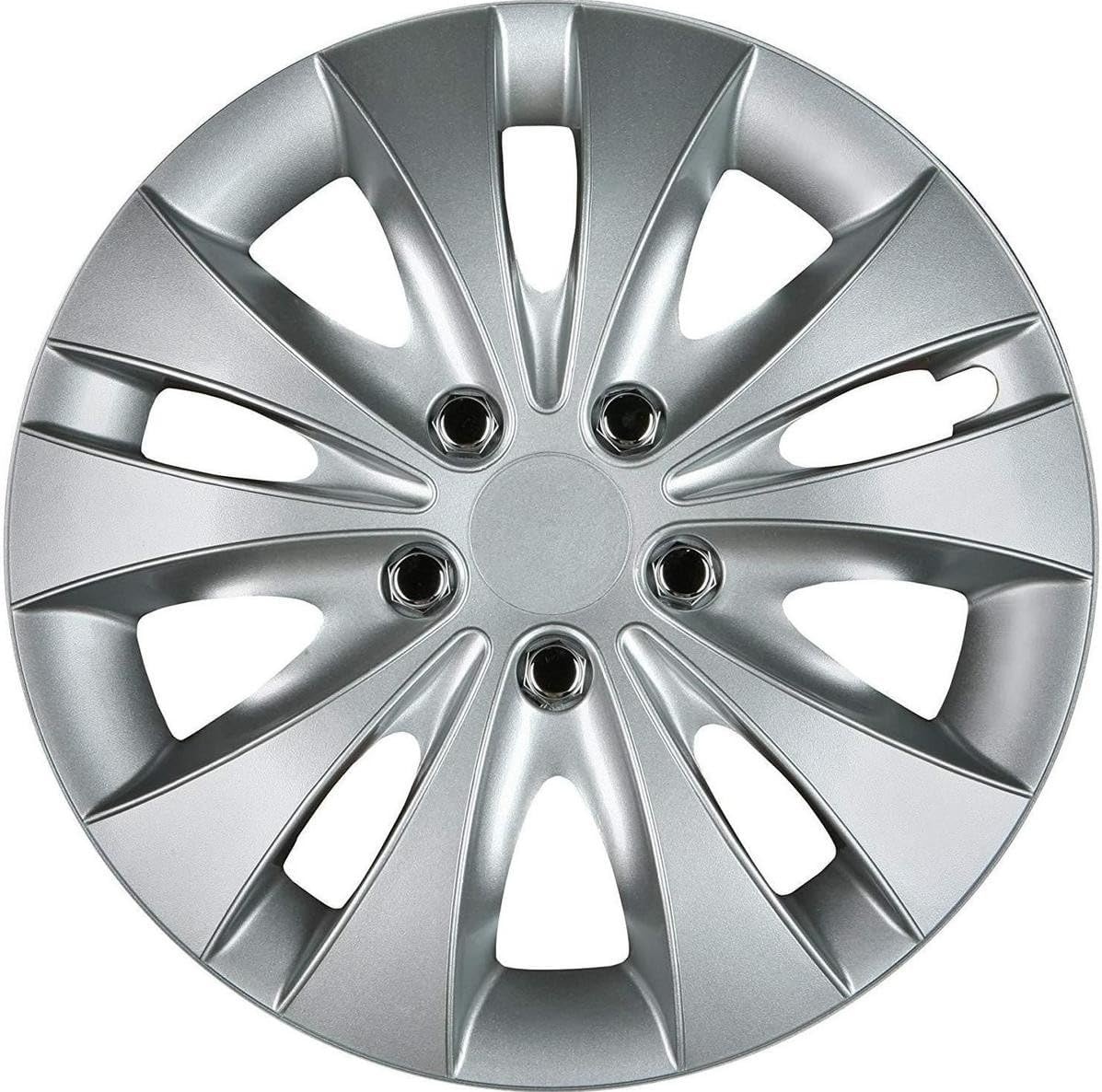Cartrend 70279 Storm Wieldoppenset met chromen moeren; 4-delig, 40,64 cm (16 inch) - set van 4 - Maat 16" inch
