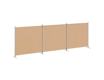 vidaXL 4-panelen roomdivider Beige 525 x 180 cm Stof