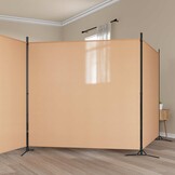 vidaXL 4-panelen roomdivider Beige 525 x 180 cm Stof