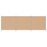 vidaXL 4-panelen roomdivider Beige 525 x 180 cm Stof