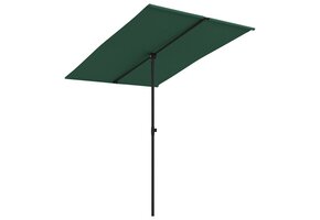 Groene parasol met aluminium paal, 2x1,5 m - 33% korting