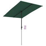 vidaXL Parasol met aluminium paal 2x1,5 m groen