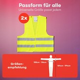 PURAHELP Veiligheidshesjes voor de auto, set van 2 stuks, Europees geldig volgens EN ISO 20471, reflecterend veiligheidsvest voor auto, geel - veiligheidsvest voor volwassenen