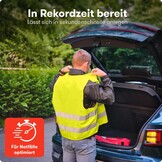 PURAHELP Veiligheidshesjes voor de auto, set van 2 stuks, Europees geldig volgens EN ISO 20471, reflecterend veiligheidsvest voor auto, geel - veiligheidsvest voor volwassenen