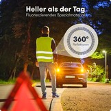 PURAHELP Veiligheidshesjes voor de auto, set van 2 stuks, Europees geldig volgens EN ISO 20471, reflecterend veiligheidsvest voor auto, geel - veiligheidsvest voor volwassenen