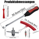 Panngu Montiereisen Banden gereedschap voor motorfiets, fiets en scooter Bandmontage gereedschap met draagbare bandenheber - Rood