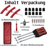 Panngu Montiereisen Banden gereedschap voor motorfiets, fiets en scooter Bandmontage gereedschap met draagbare bandenheber - Rood