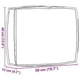 vidaXL Palletkussen voor rugleuning Crème 50 x 40 x 12 cm Oxford stof
