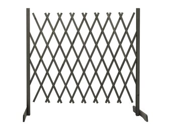 vidaXL Tuinlatwerk 180x100 cm massief vurenhout grijs