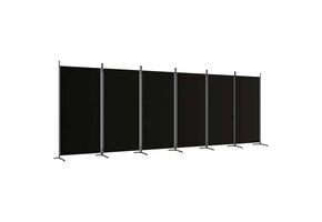 6-Delig Kamerscherm Zwart 520x180 cm Stof - 34% Korting!