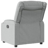 vidaXL Fauteuil verstelbaar stof lichtgrijs