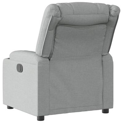 vidaXL Fauteuil verstelbaar stof lichtgrijs