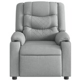 vidaXL Fauteuil verstelbaar stof lichtgrijs