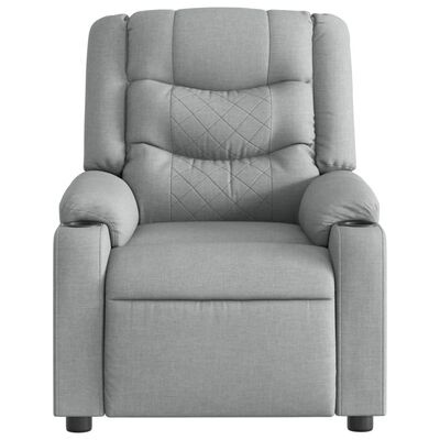 vidaXL Fauteuil verstelbaar stof lichtgrijs