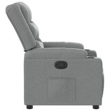 vidaXL Fauteuil verstelbaar stof lichtgrijs