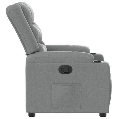 vidaXL Fauteuil verstelbaar stof lichtgrijs