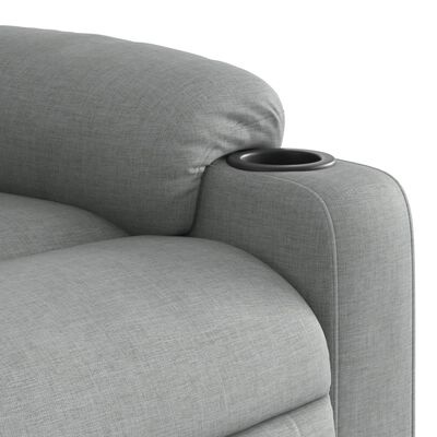 vidaXL Fauteuil verstelbaar stof lichtgrijs