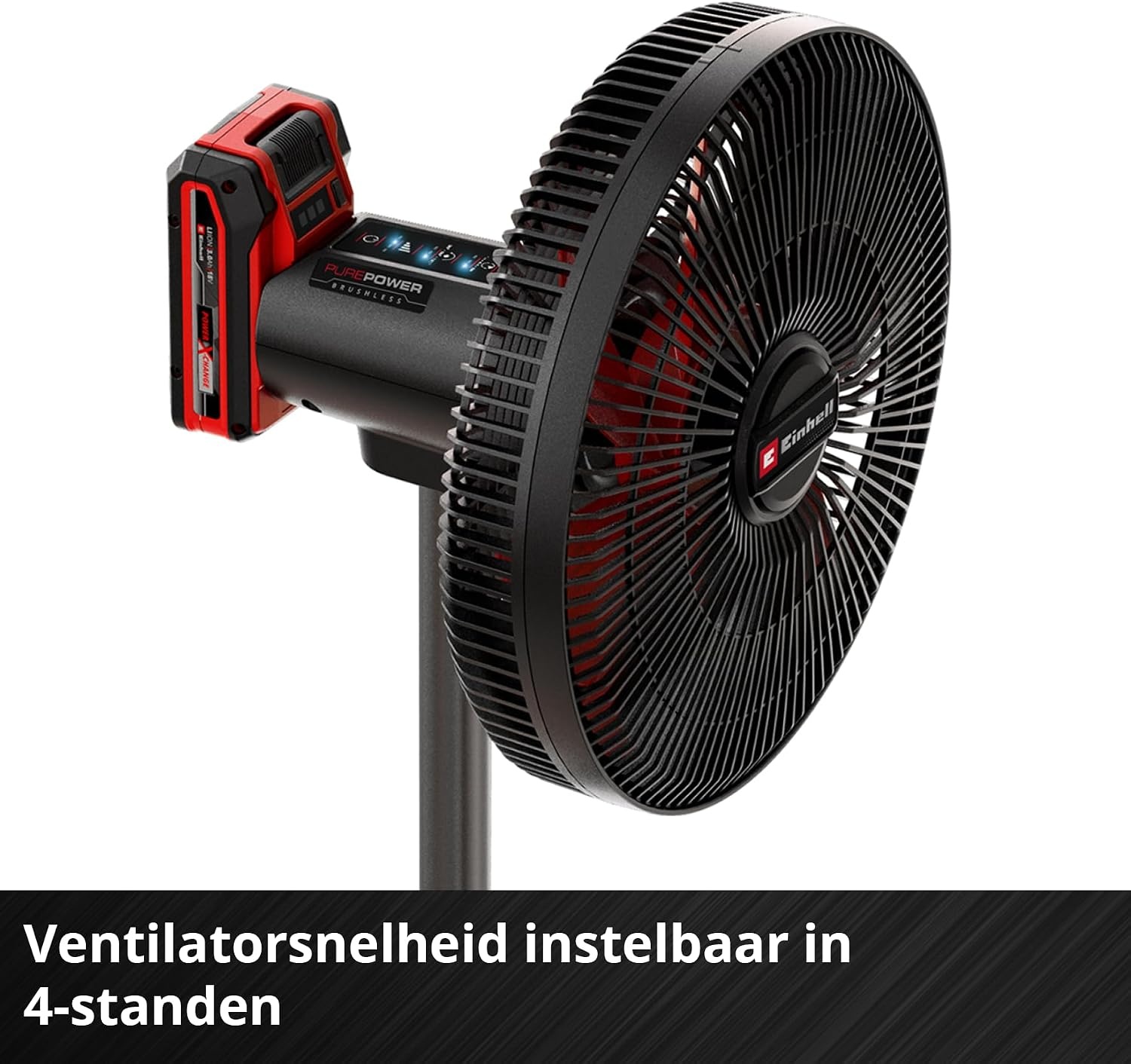 Einhell Accu Ventilator GE-CF 18/320 P Li-Solo - Rood/Zwart - 320 mm - 18V