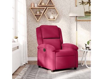 vidaXL Fauteuil verstelbaar fluweel wijnrood
