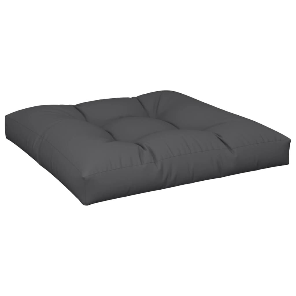 vidaXL Palletkussens 2 st stof zwart