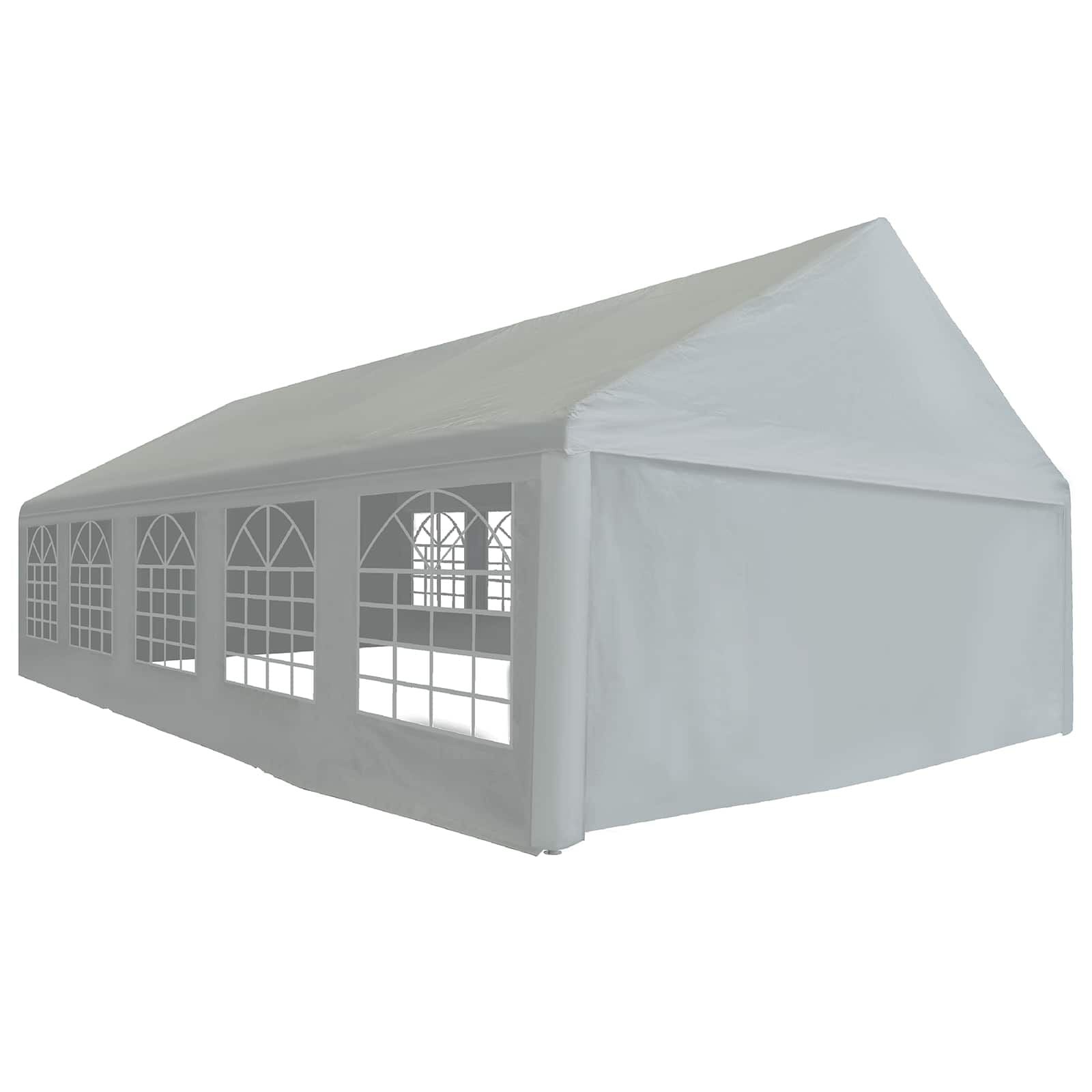 vidaXL Tentdoek zonder frame Grijs 10 x 5 m PE