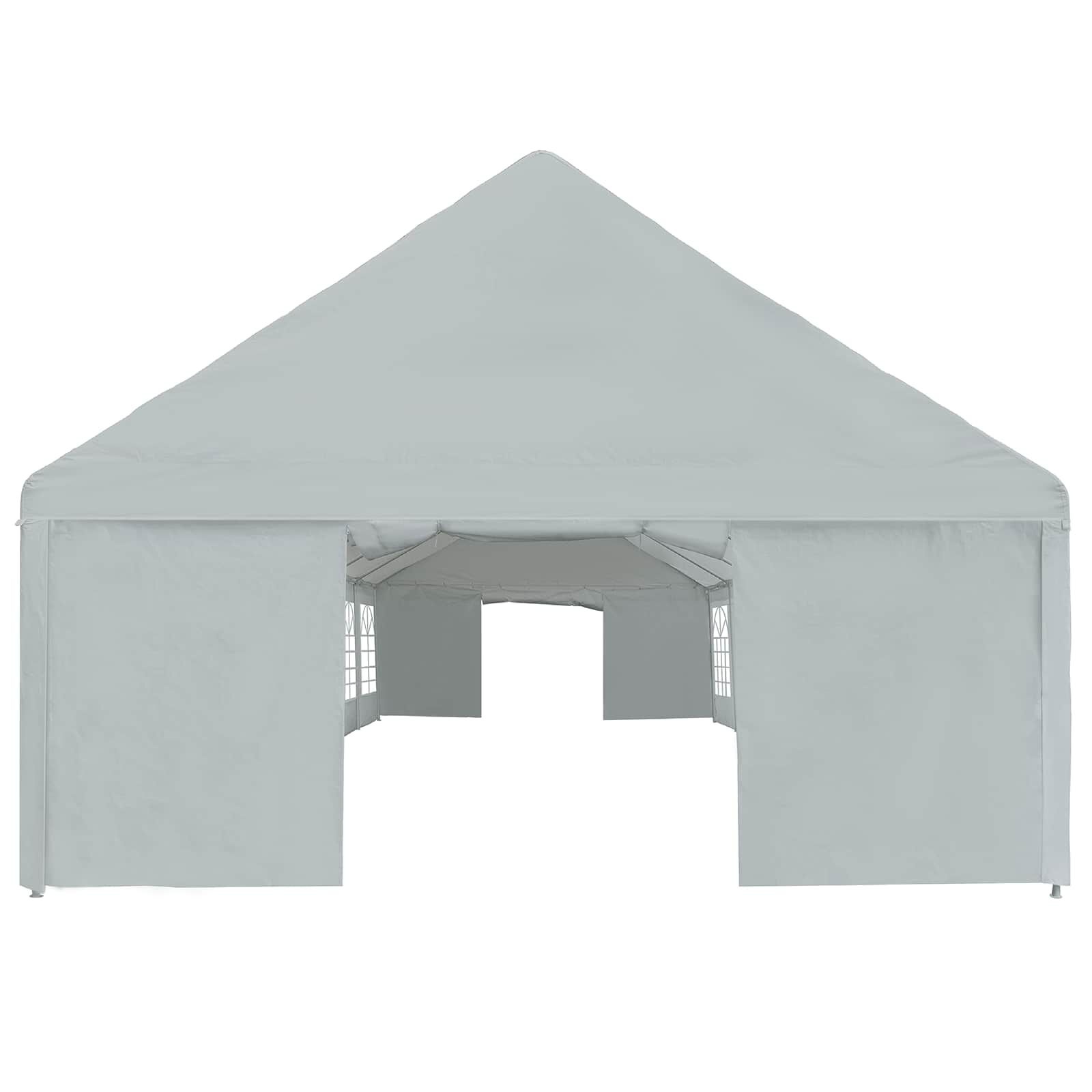 vidaXL Tentdoek zonder frame Grijs 10 x 5 m PE
