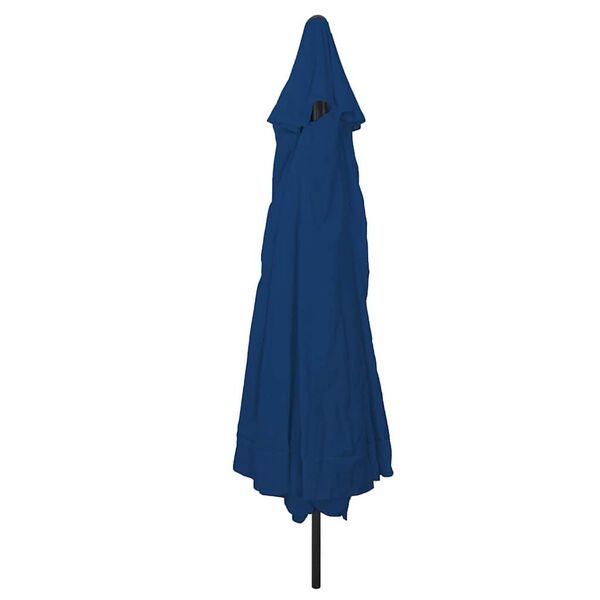 vidaXL Tuinparasol 394 x 394 x 248 cm Polyester en staal Azuurblauw