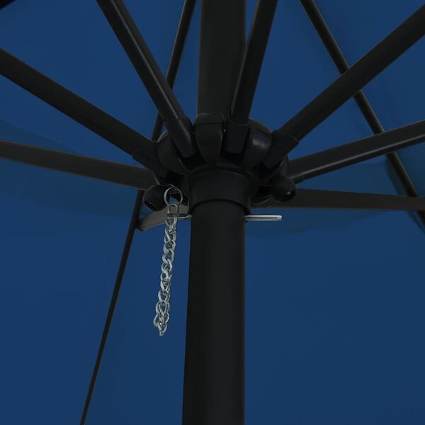 vidaXL Tuinparasol 394 x 394 x 248 cm Polyester en staal Azuurblauw