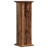 Plantenstandaard 33x33x100 cm Bewerkt Hout - Oud Houtkleurig (53% Korting)
