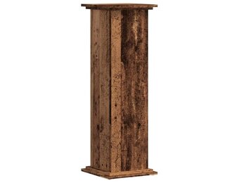 Plantenstandaard 33x33x100 cm Bewerkt Hout - Oud Houtkleurig (53% Korting)