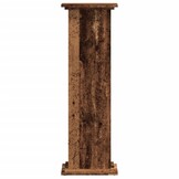 Plantenstandaard 33x33x100 cm Bewerkt Hout - Oud Houtkleurig (53% Korting)