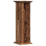 Plantenstandaard 33x33x100 cm Bewerkt Hout - Oud Houtkleurig (53% Korting)