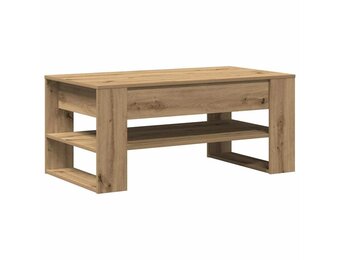 vidaXL Salontafel Artisan Eiken 102 x 55 x 45 cm Bewerkt hout