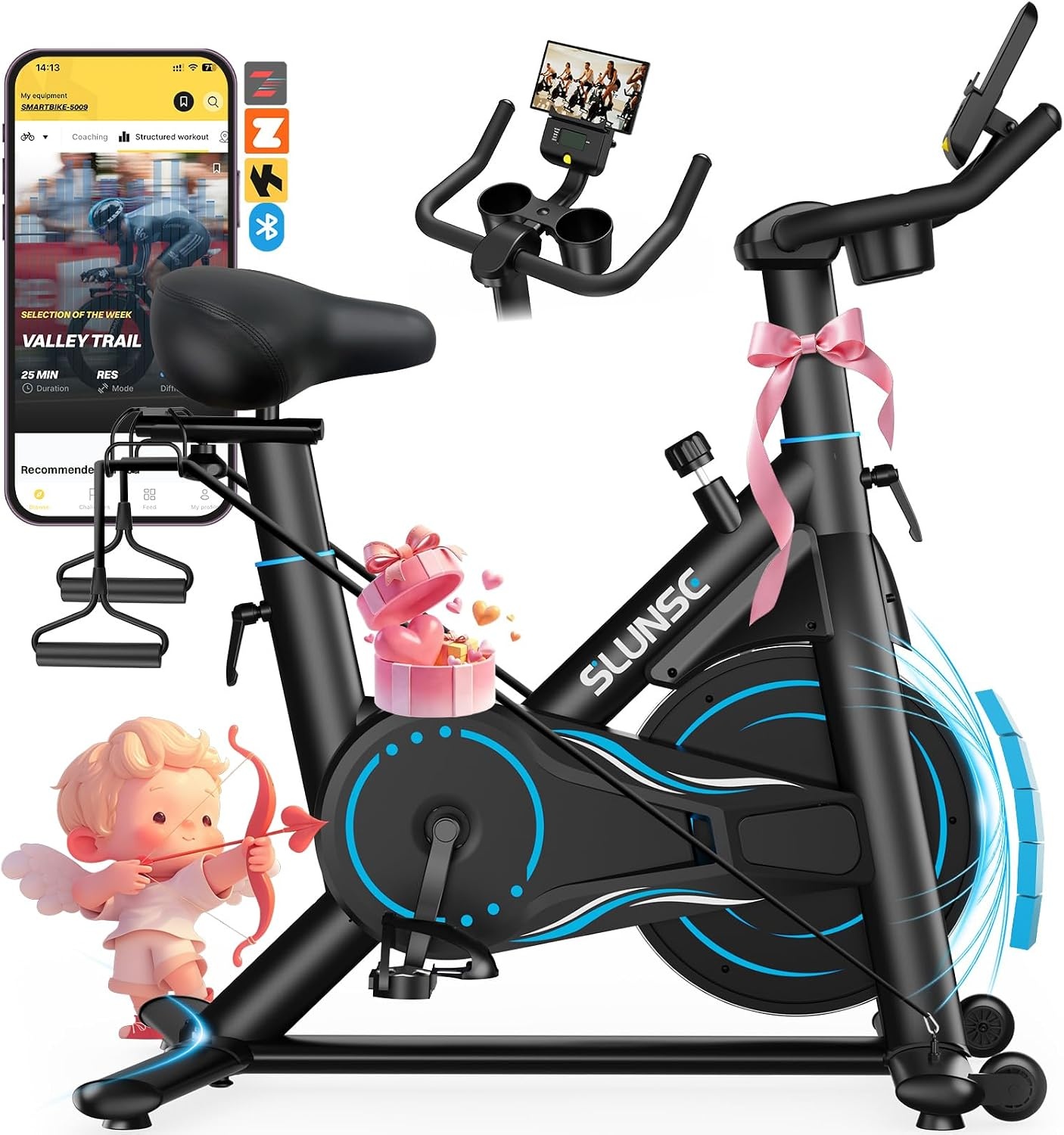 Hometrainer 6-in-1 met App & 35% Korting - Max 180kg
