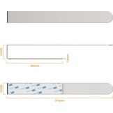 Ibergrif M34454A Handdoekhouder zonder boren, 37 cm, 304 roestvrij staal, handdoekstang om te plakken, voor badkamer en keuken