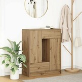 vidaXL Dressoir met lades en deuren 73x31x90 cm ambachtelijk