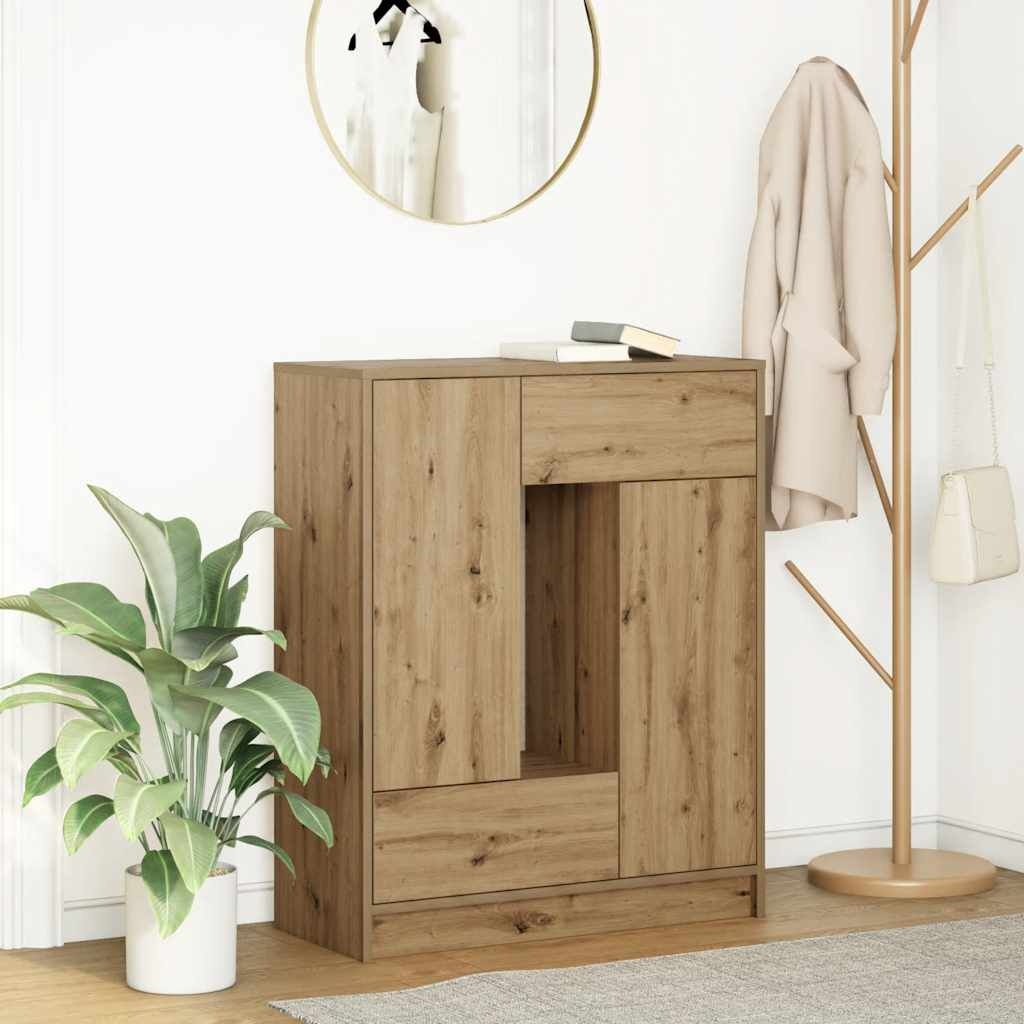 vidaXL Dressoir met lades en deuren 73x31x90 cm ambachtelijk