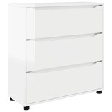 vidaXL Opbergkast 80 x 31 x 81 cm Bewerkt hout Hoogglans wit